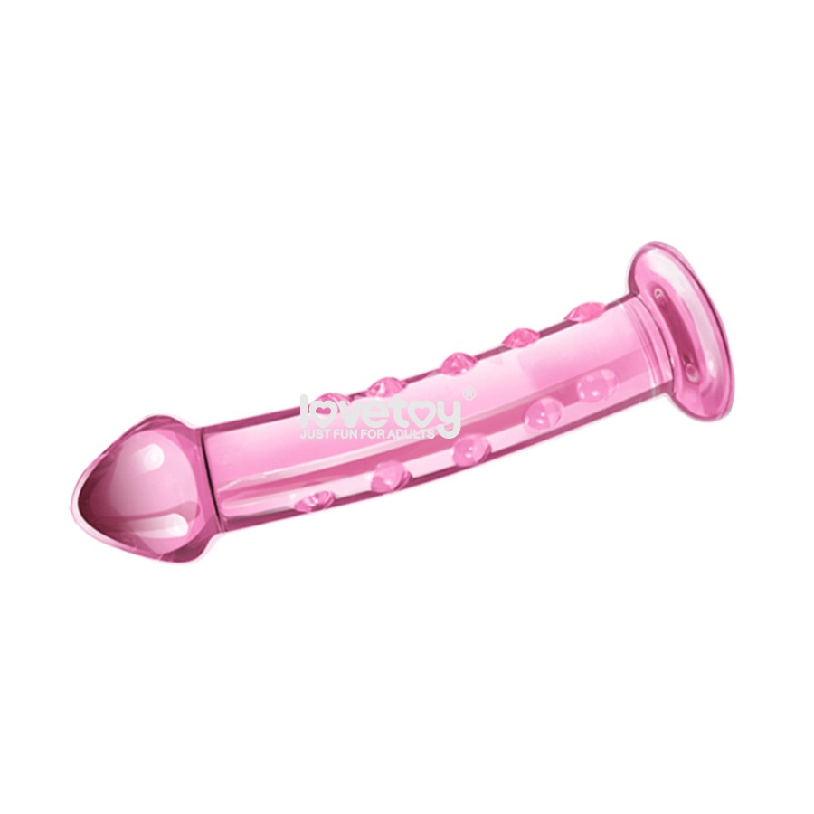 Gode en verre Gloria 15 x 4cm Rose