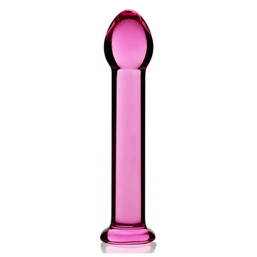 Gode en verre Romande Right 15 x 3.3cm Rose Gode en verre Romande Right 15 x 3.3cm Rose