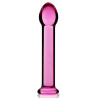 Gode en verre Romande Right 15 x 3.3cm Rose