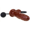 Gode gonflable Inflat 14 x 4.5cm Marron