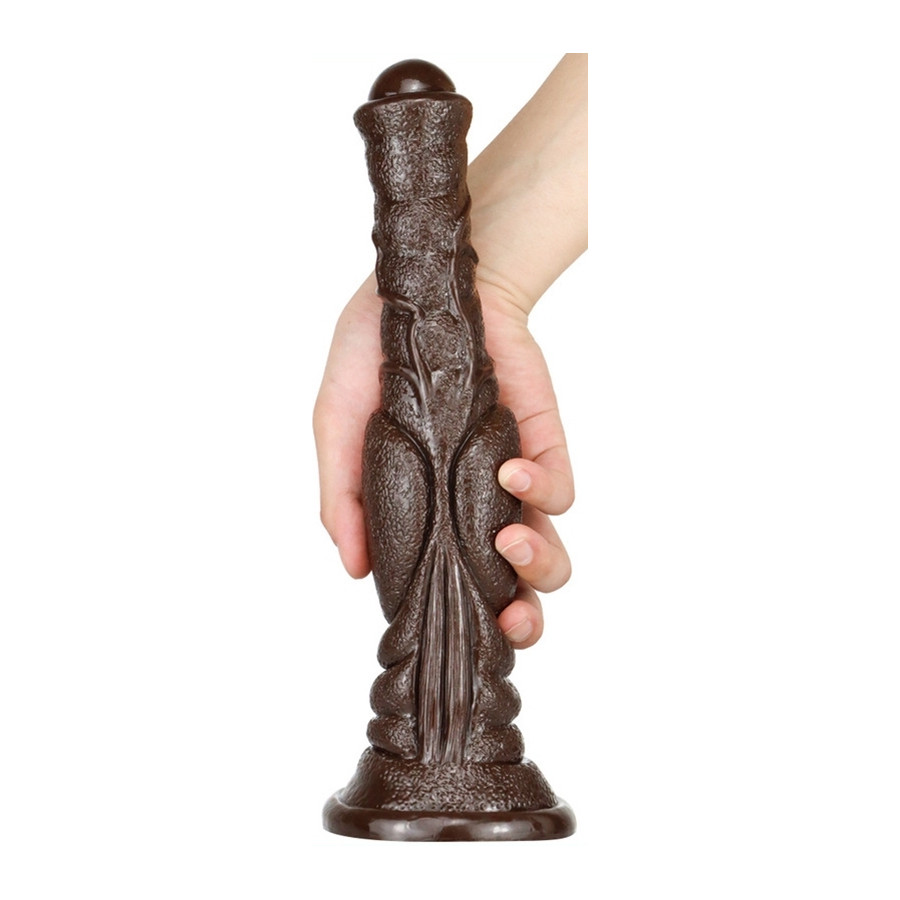 Gode Monster Dog Long 26 x 6cm Marron foncé