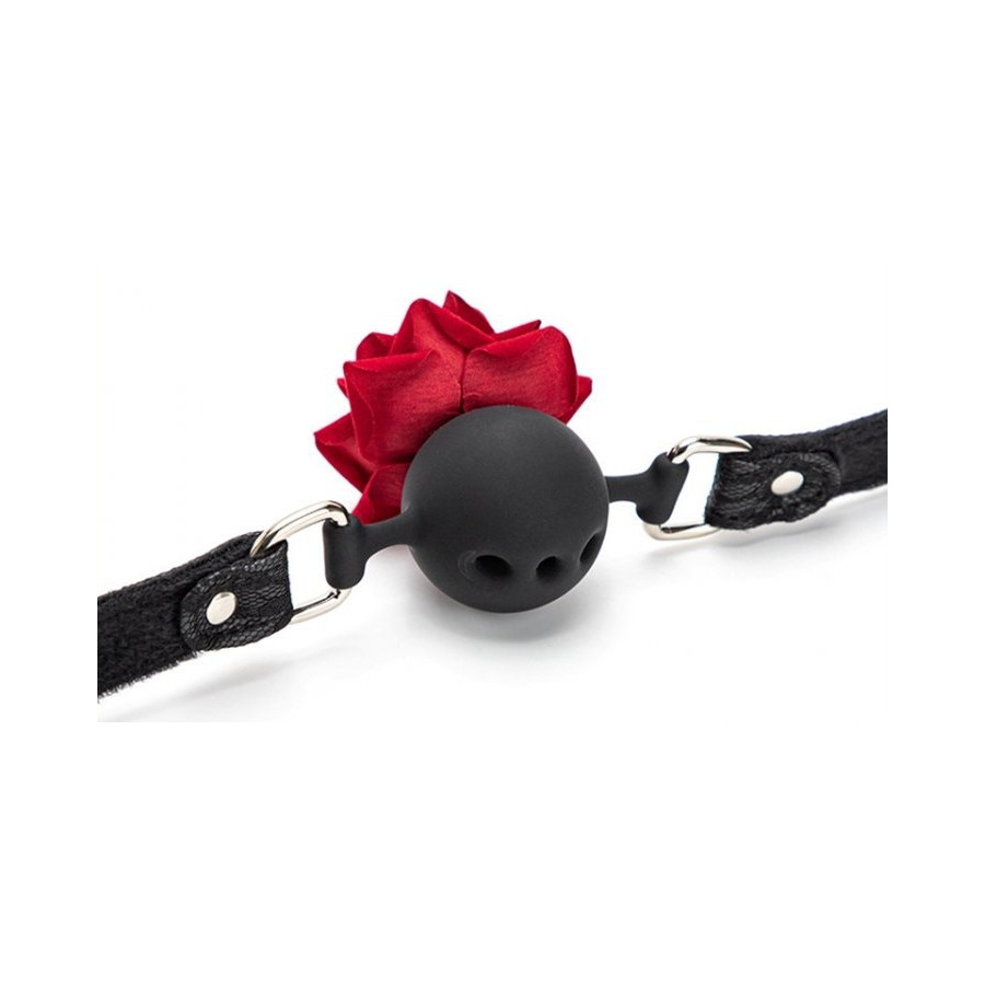 Baillon Boule avec Rose Bud Gag Rose