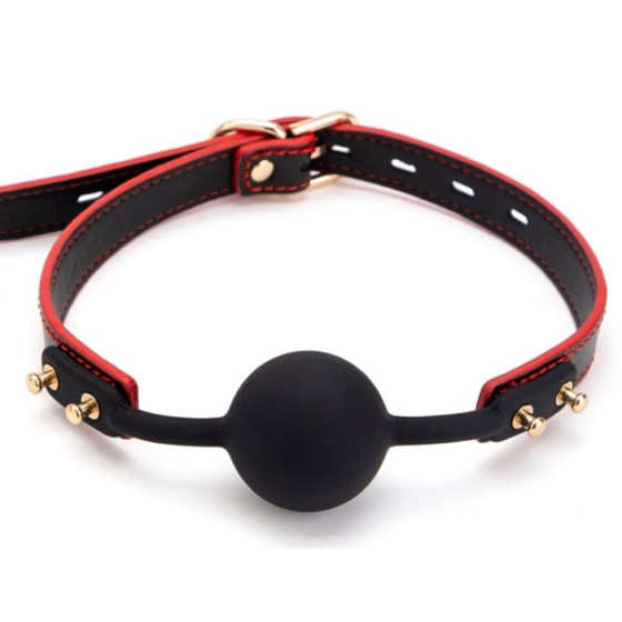 Baillon Boule Maestro Noir et Rouge