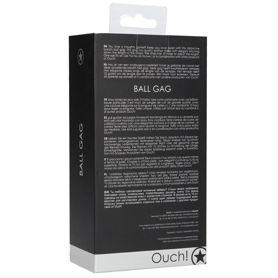 Bâillon Boule gag Strap Noir