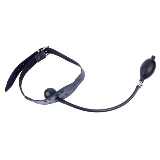 Bâillon gonflable en cuir avec Boule