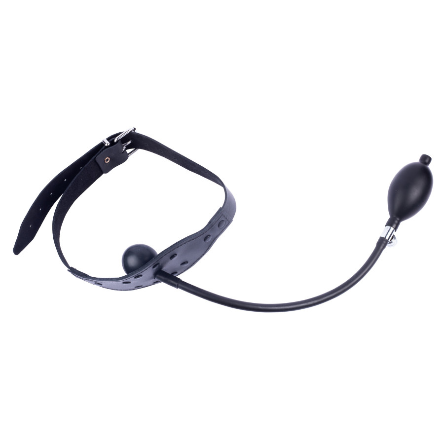 Bâillon gonflable en cuir avec Boule