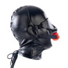 Cagoule SM avec Bâillon et masque Subfull Noire