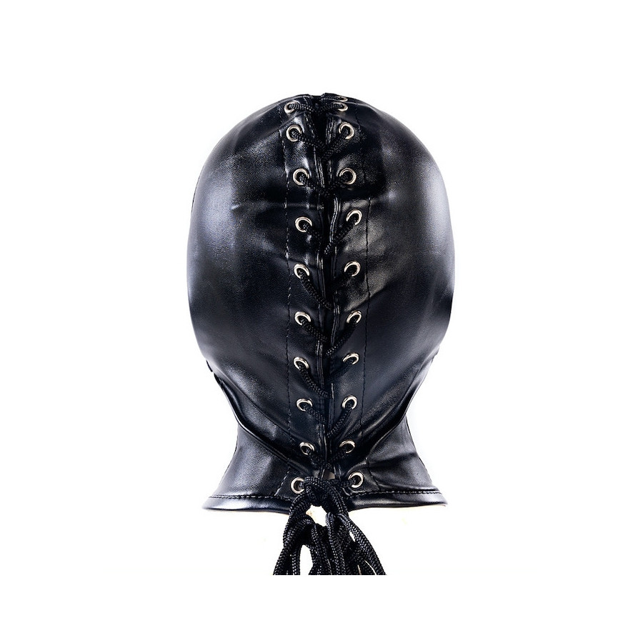 Cagoule SM avec Bâillon et masque Subfull Noire