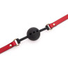 Bâillon Boule Liny Thin Noir-Rouge