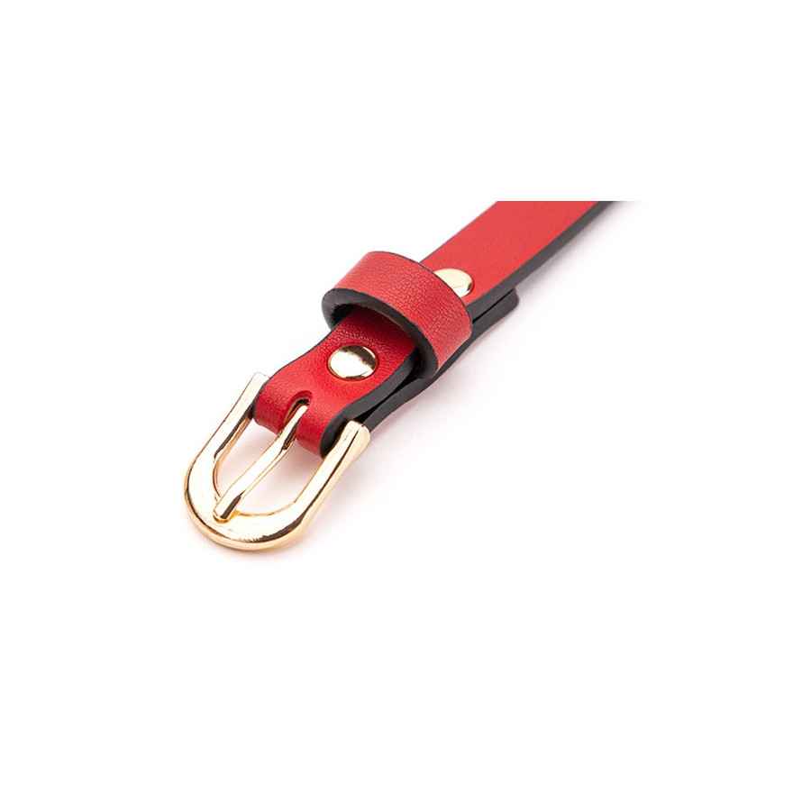 Bâillon Boule Liny Thin Noir-Rouge