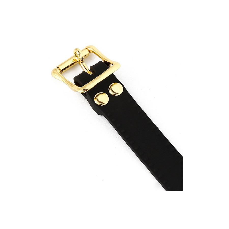Bâillon en silicone Zen Open Noir-Rouge
