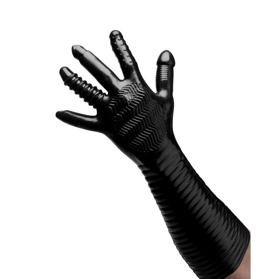 Gant Long Texturé Pleasure Fister Noir