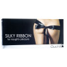 Foulard soyeux noir - 175 x 7.5 cm