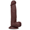 Gode réaliste Slidy Cock 15 x 4cm Marron