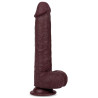 Gode réaliste Slidy Cock 17 x 4cm Marron