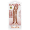 Gode réaliste Ventouse Curved RealRock 20 x 4.6cm Latino
