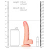 Gode réaliste BALLS CURVED RealRock 12.5 x 3.6cm