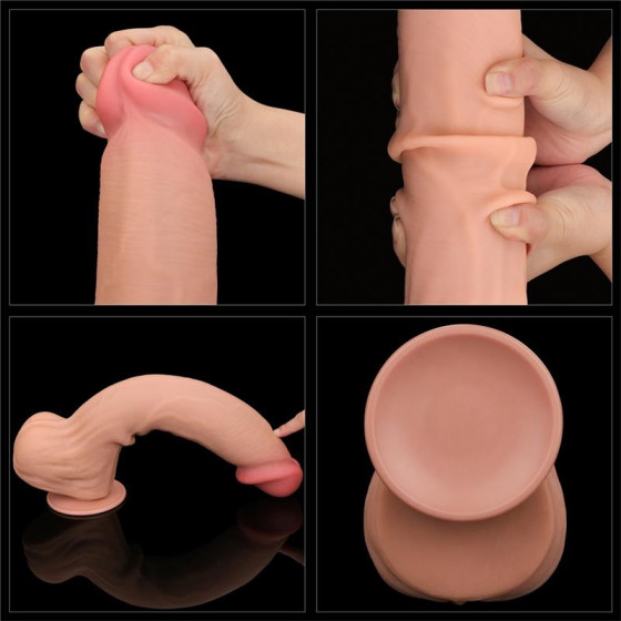 Gode réaliste Sliding Skin 27 x 6.5cm