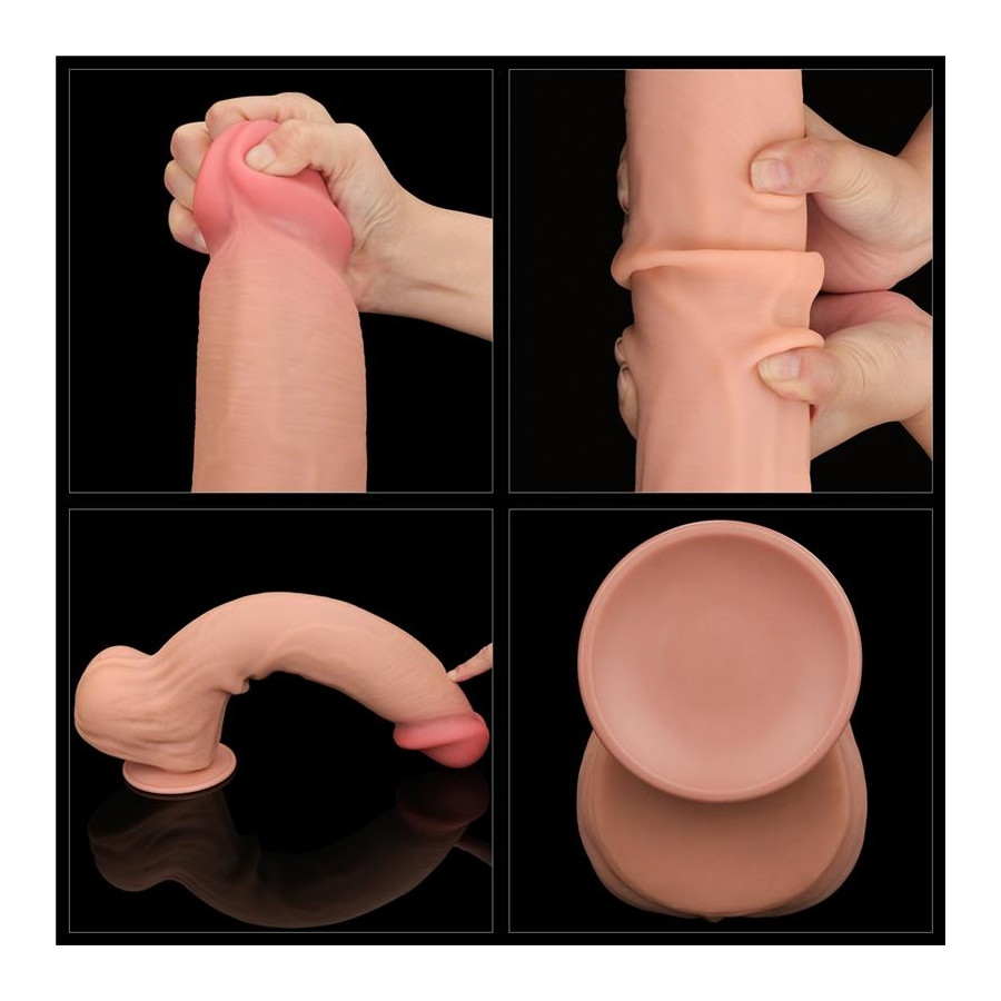 Gode réaliste Sliding Skin 27 x 6.5cm