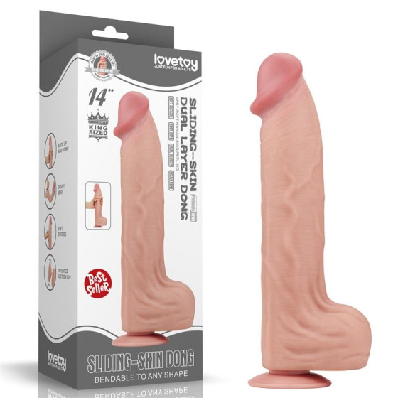 Gode réaliste Sliding Skin 27 x 6.5cm