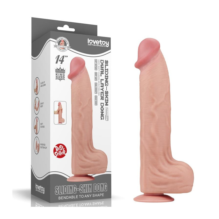 Gode réaliste Sliding Skin 27 x 6.5cm