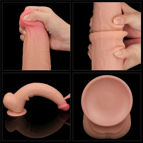 Gode réaliste Sliding Skin 25 x 6cm