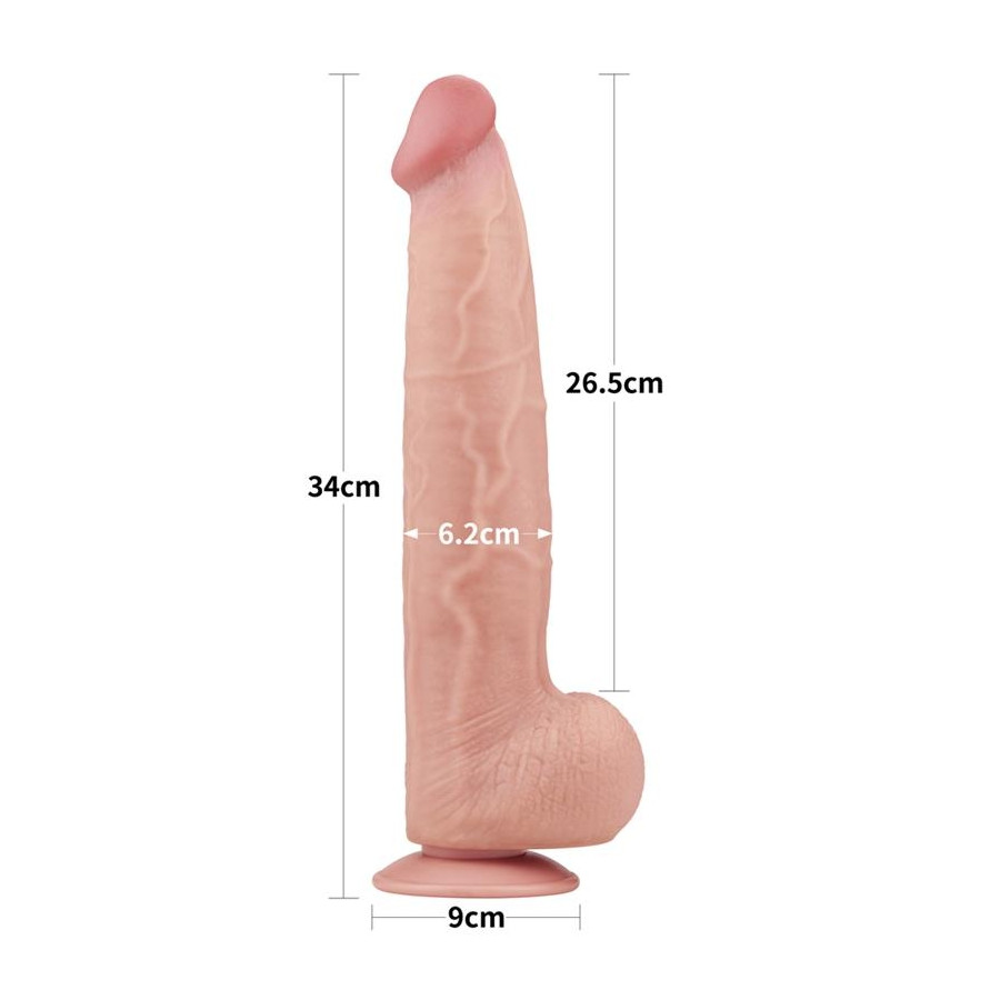 Gode réaliste Sliding Skin 25 x 6cm