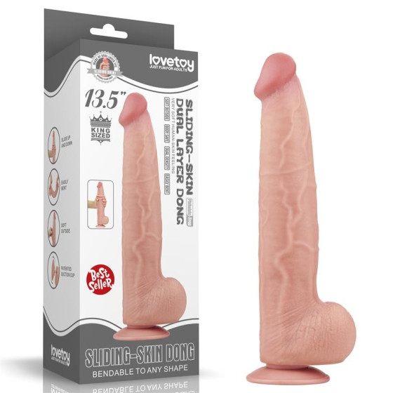 Gode réaliste Sliding Skin 25 x 6cm