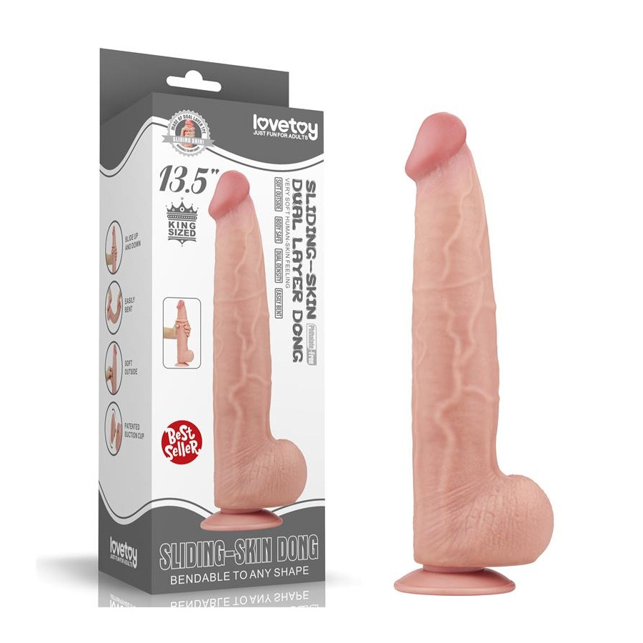 Gode réaliste Sliding Skin 25 x 6cm