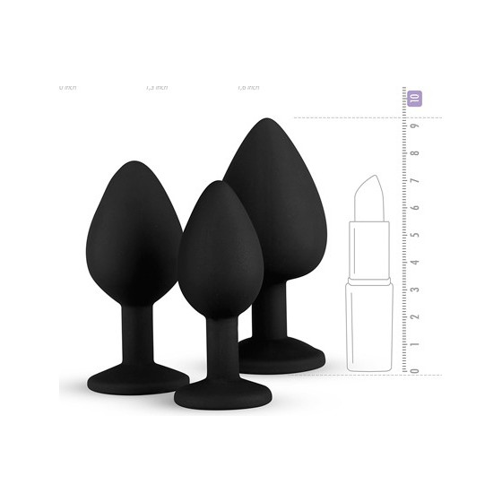 Pack de 3 plugs Bijou