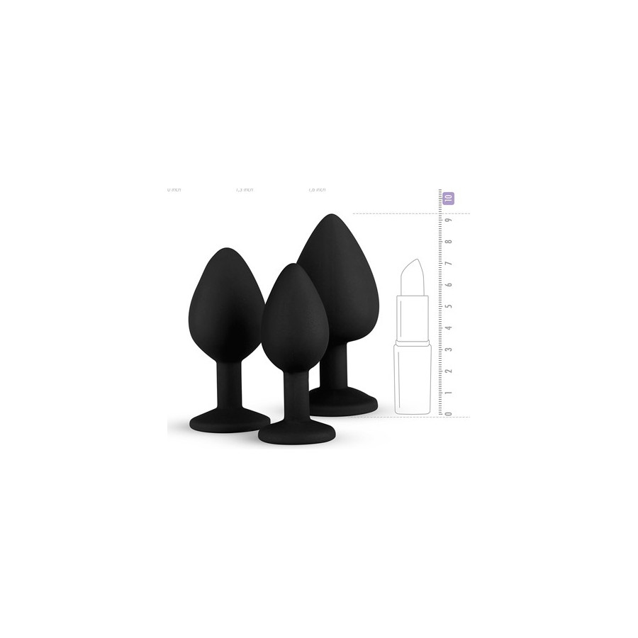 Pack de 3 plugs Bijou