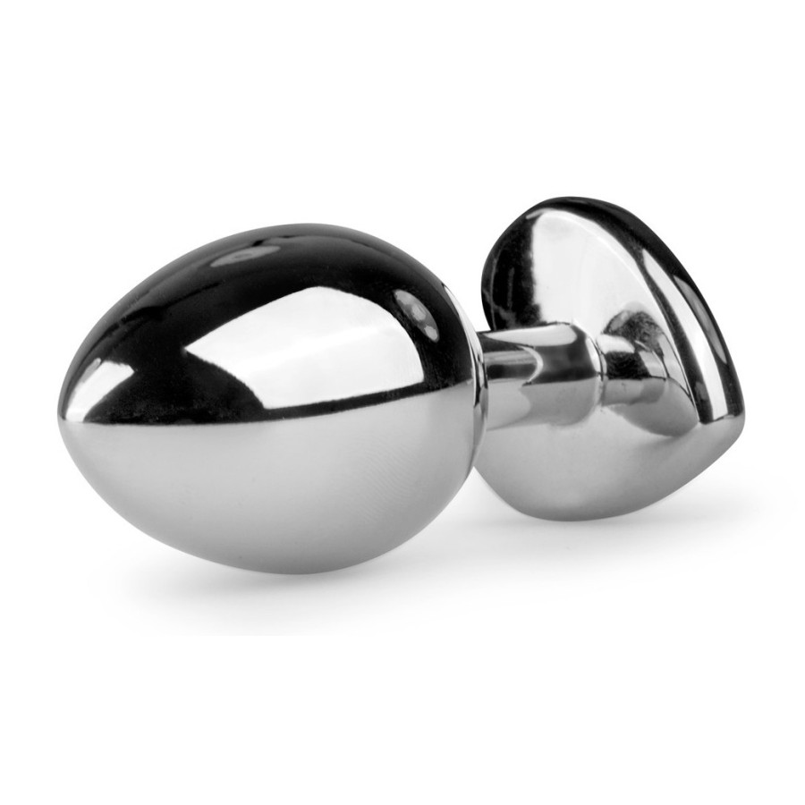 Plug bijou Argent en coeur - MEDIUM 7.1 x 3.2 cm