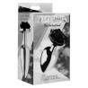 Plug Bijou avec Rose noire - 8.5 x 4.1 cm LARGE