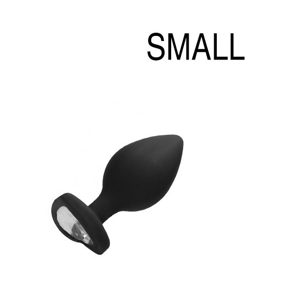 Plug Bijou Anal silicone Heart Noir 6 x 2.8 cm