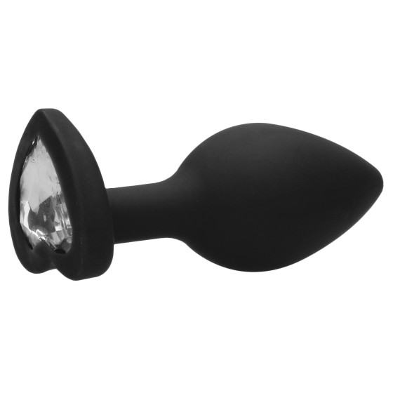 Plug Bijou Anal silicone Heart Noir 6 x 2.8 cm