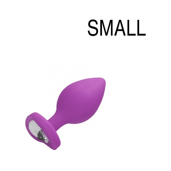 Plug Bijou Anal silicone Heart Violet 6 x 2.8 cm