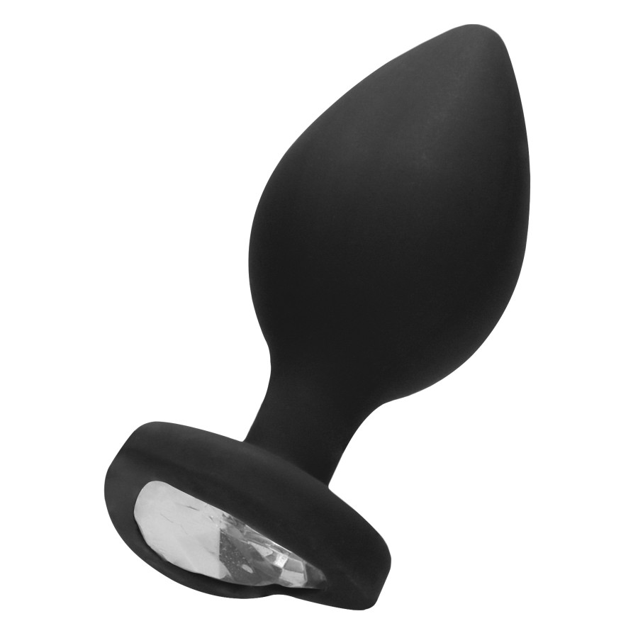 Plug Bijou Anal silicone Heart Noir 8 x 4 cm