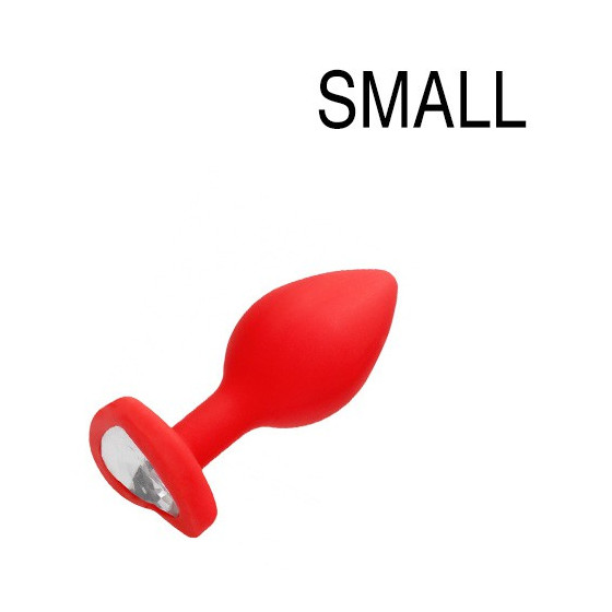 Plug Bijou Anal Silicone Heart Rouge 6 x 2.8 cm