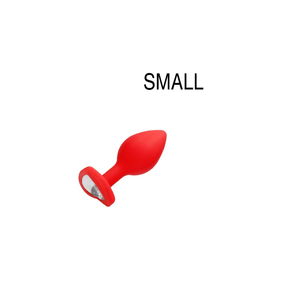 Plug Bijou Anal Silicone Heart Rouge 6 x 2.8 cm