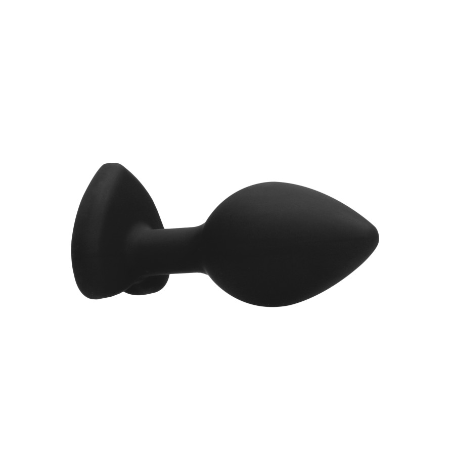 Plug Bijou Anal Silicone Heart Noir 7 x 3.5 cm