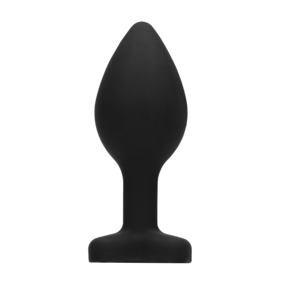 Plug Bijou Anal Silicone Heart Noir 7 x 3.5 cm