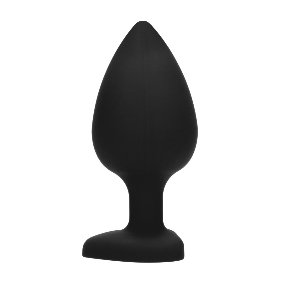 Plug Bijou Anal silicone Heart Noir 8 x 4 cm
