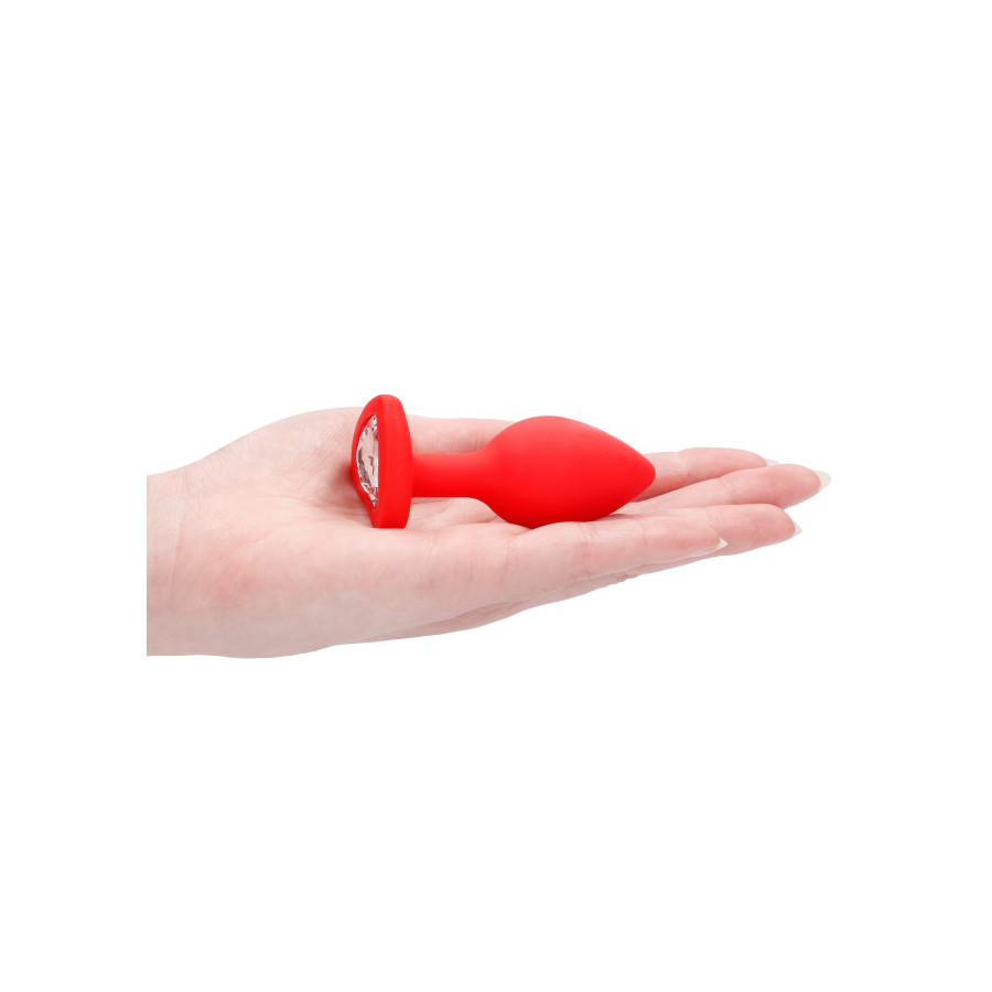 Plug Bijou Anal Silicone Heart Rouge 6 x 2.8 cm