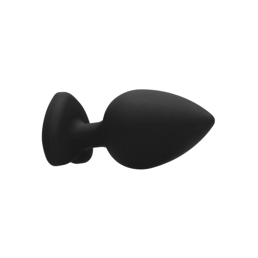 Plug Bijou Anal silicone Heart Noir 8 x 4 cm