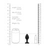 Plug Bijou Anal silicone Heart Noir 6 x 2.8 cm