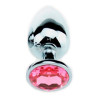 Plug Bijou Strass Rose - SMALL 6.5 x 2.7cm