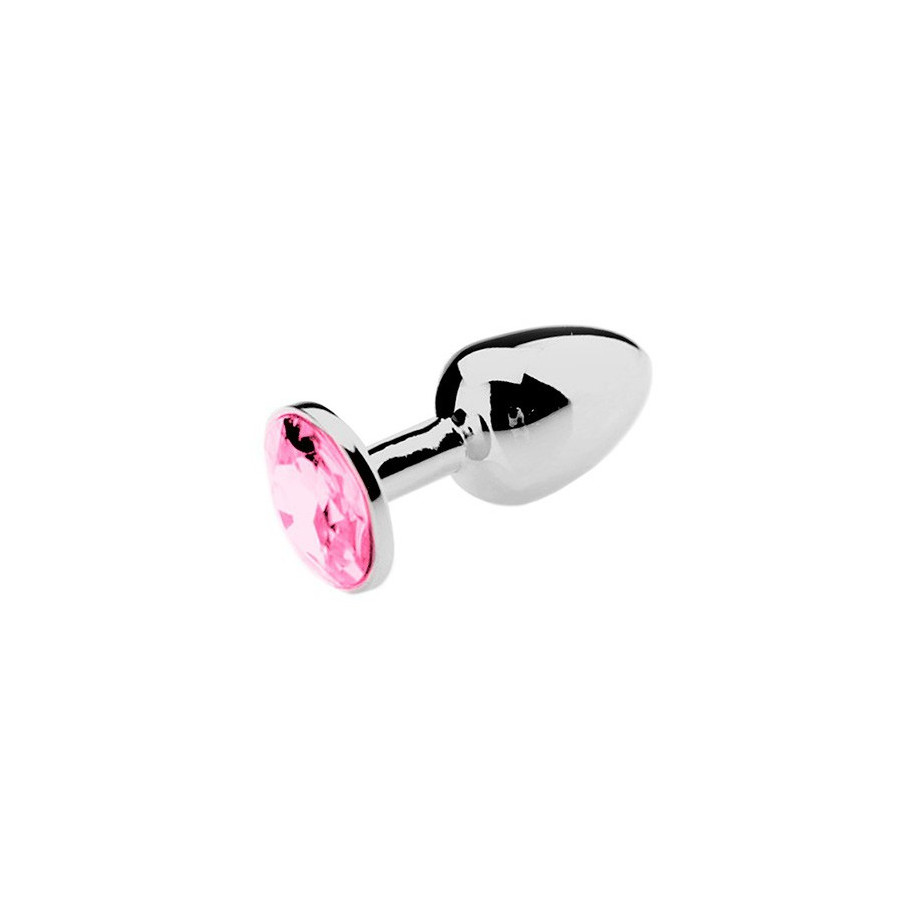 Plug Bijou Strass Rose - SMALL 6.5 x 2.7cm