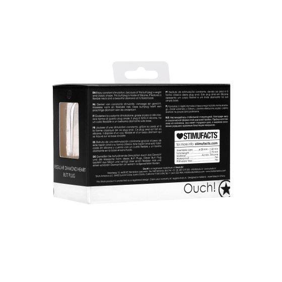 Plug Bijou Anal silicone Heart Noir 6 x 2.8 cm