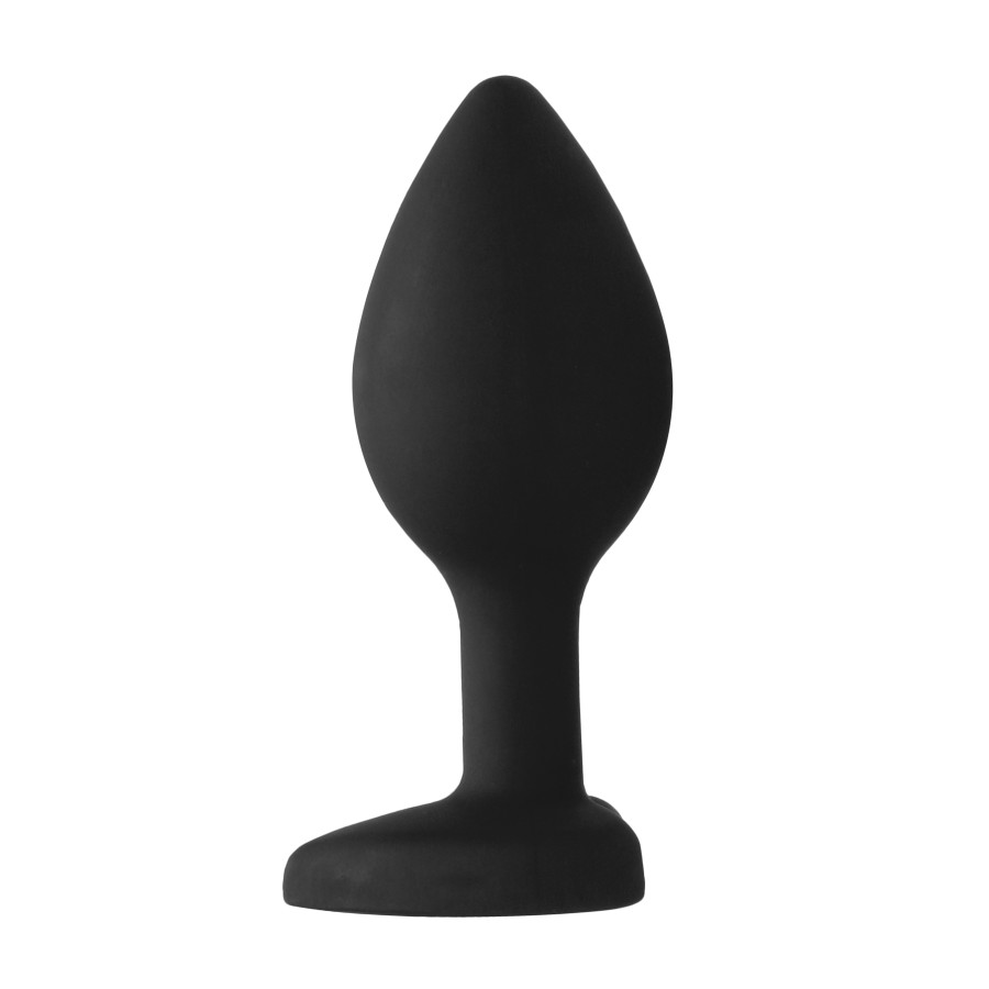 Plug Bijou Anal Silicone Heart Noir 7 x 3.5 cm