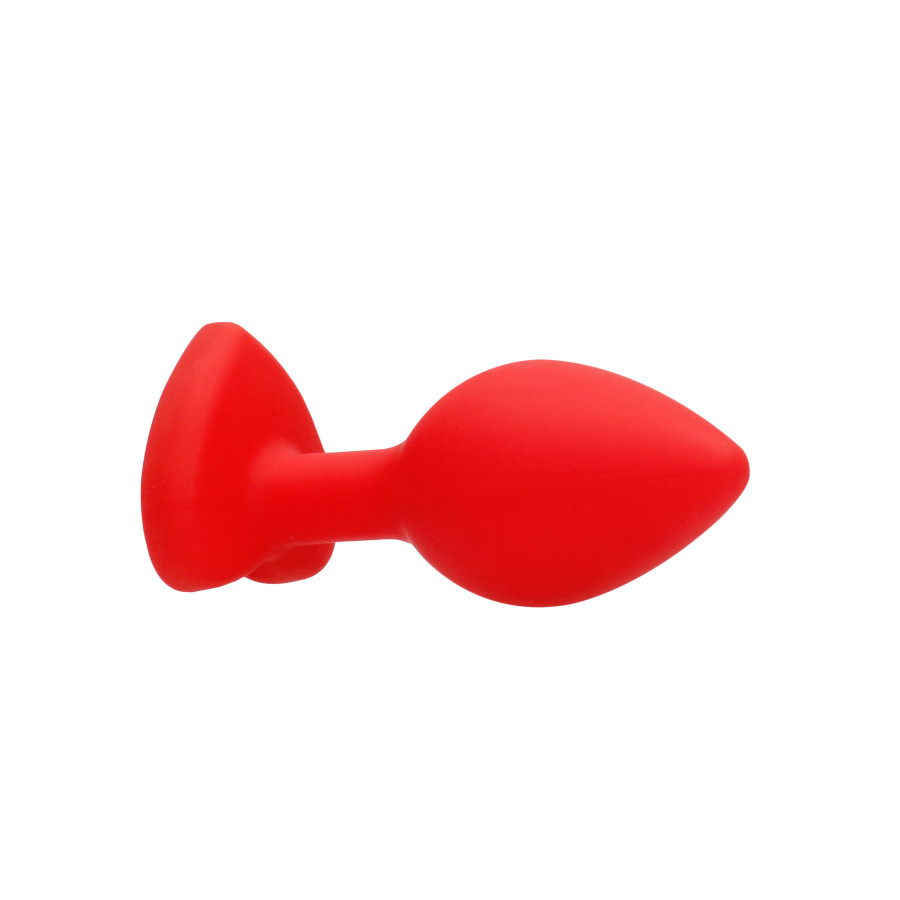 Plug Bijou Anal Silicone Heart Rouge 6 x 2.8 cm